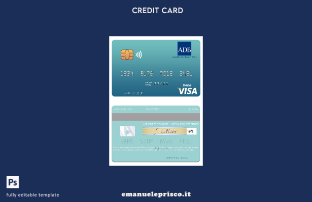 modello di carta di debito Visa ADB Bank stile verificato delle Isole Marshall